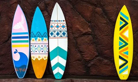 Flashy pattern surfboard. Stock Photos