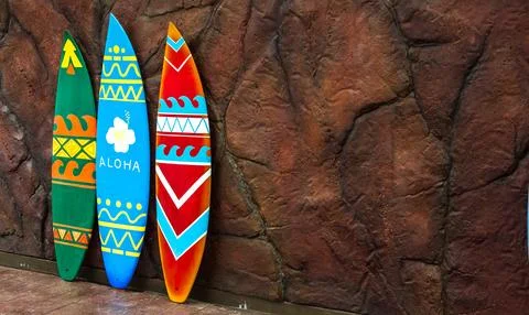 Flashy pattern surfboard. Stock Photos