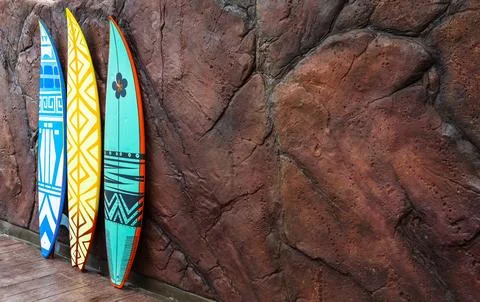 Flashy pattern surfboard. Stock Photos