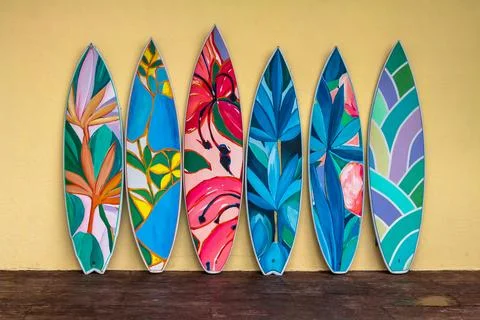 Flashy pattern surfboard. Stock Photos