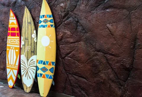 Flashy pattern surfboard. Stock Photos