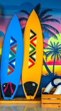 Flashy pattern surfboard. Foto stock