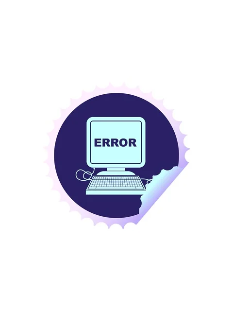 Flashy sales animation of computer error vector illustration circular peeli.. Stock Footage 324394614