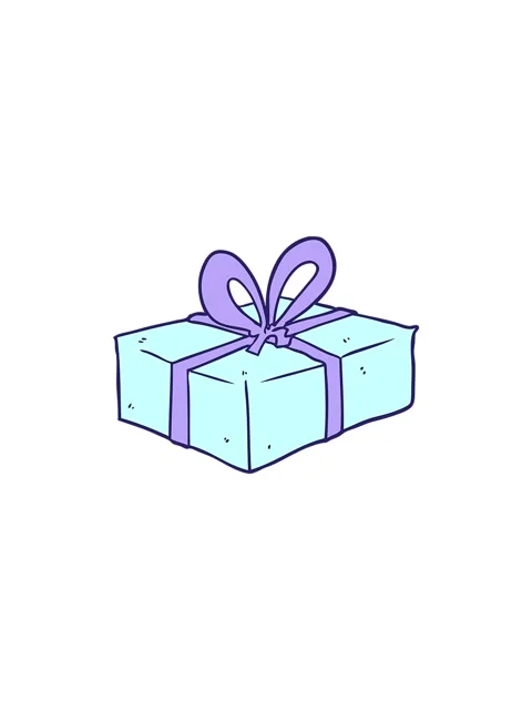Flashy sales animation of drawing of a wrapped gift Stock Footage 324449872