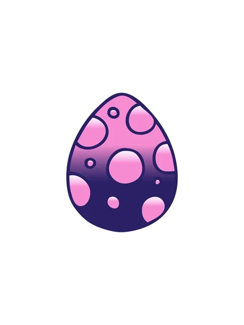 Flashy sales animation of gradient shaded quirky cartoon easter egg Video stock 324065489