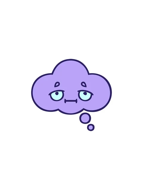 Flashy sales animation of gradient shaded cartoon of a thought bubble Stock Footage 324068203