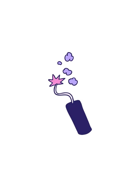 Flashy sales animation of hand drawn cartoon doodle of a lit dynamite stick Vídeo Stock 324251440