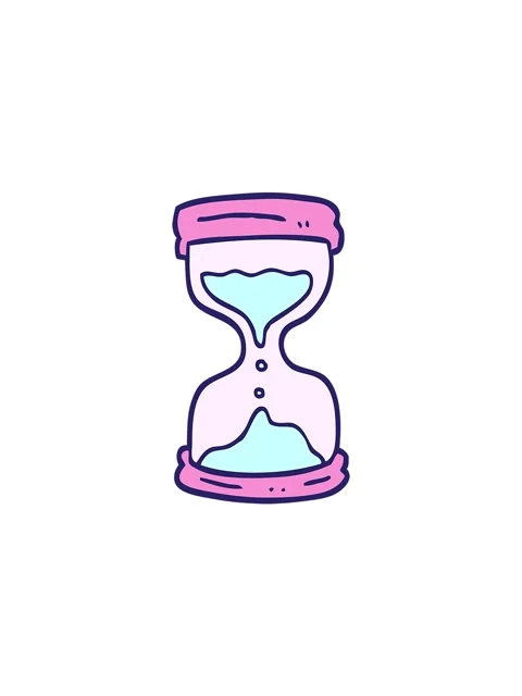 Flashy sales animation of hand drawn doodle style cartoon hourglass Stock Footage 324431565