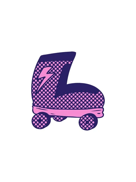 Flashy sales animation of hand drawn cartoon doodle roller skate boot Stock Footage 324454683