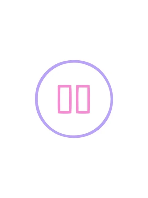 Flashy sales animation of line drawing cartoon of a pause button icon Stock Footage 324342167