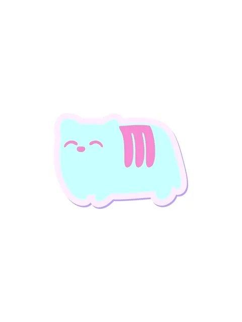 Flashy sales animation of loaf cat sticker Stock Footage 324402968