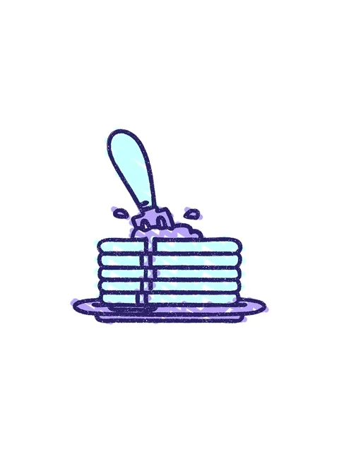 Flashy sales animation of Pancake Stack Chalk Drawing 스톡 동영상 323595896