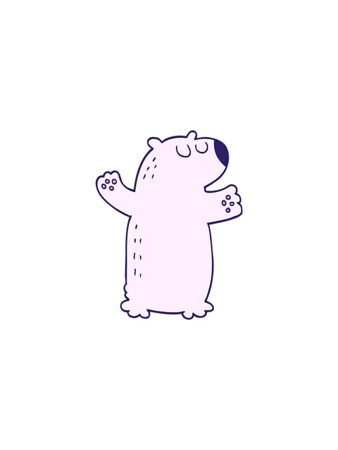 Flashy sales animation of polar bear cartoon element Stock Footage 324121733