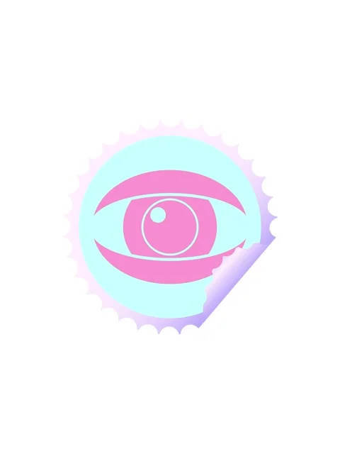 Flashy sales animation of staring eye graphic vector circular peeling sticker Stock Footage 324069520