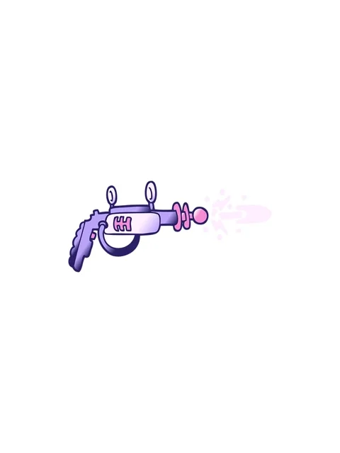 Flashy sales animation of vector gradient illustration cartoon ray gun Stock Footage 324299008