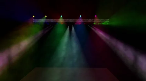Flashy Stage Light Visualization Stock Footage 50023568