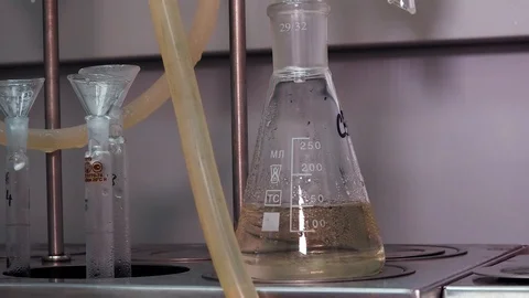 Flask with boiling water Stock Footage 98850137