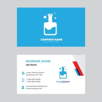 Flask business card design Free Stock Illustration