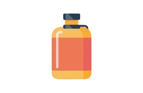 Flask color icon vector, isolated on white background. Beautiful flask icon. Stock Illustration