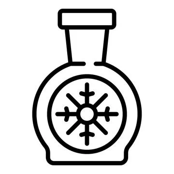 Flask coolant icon outline vector. Water engine Stock Illustration
