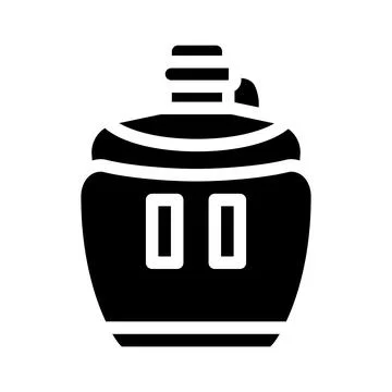 Flask drink glyph icon vector illustration Stock Illustration