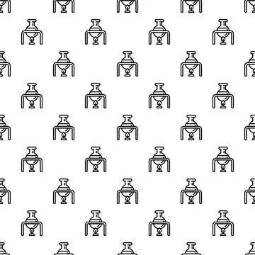 Flask on fire pattern seamless Illustrazione stock