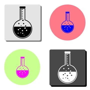 Flask. flat vector icon Stock Illustration