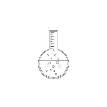 Flask. flat vector icon 库存插图