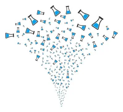 Flask Fountain Stream Stock Illustration