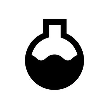 Flask glyph flat icon Stock Illustration