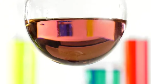 A flask  heated over a Bunsen burner Video stock 64292568