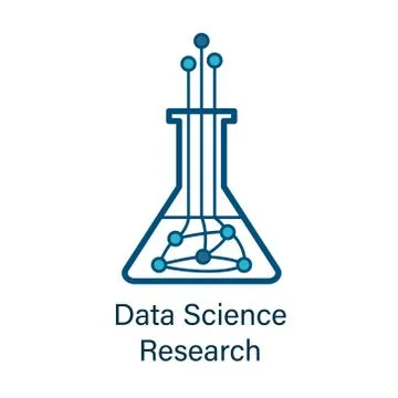 Flask icon with ai neural network inside Stock-Illustration