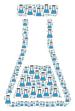 Flask Icon Collage Illustrazione stock