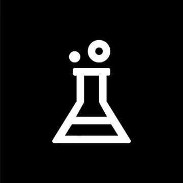 Flask icon for simple flat style ui design Illustrazione stock