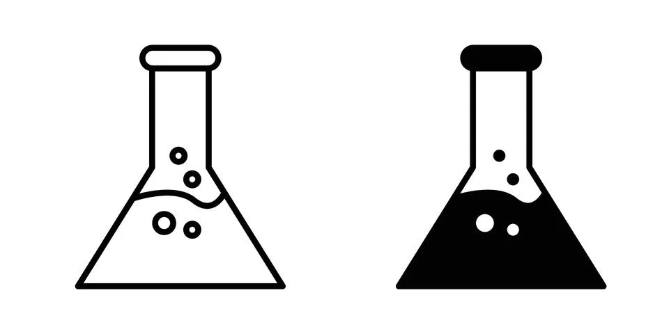 Flask icon vector design illustrations Stock Illustration