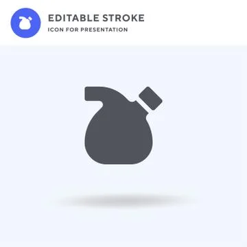 Flask icon vector, filled flat sign, solid pictogram isolated on white, logo  스톡 일러스트