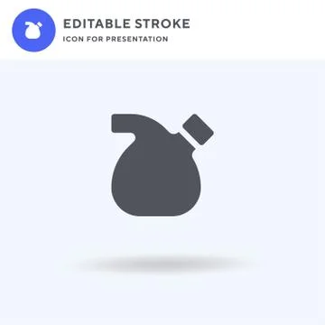 Flask icon vector, filled flat sign, solid pictogram isolated on white, logo  스톡 일러스트