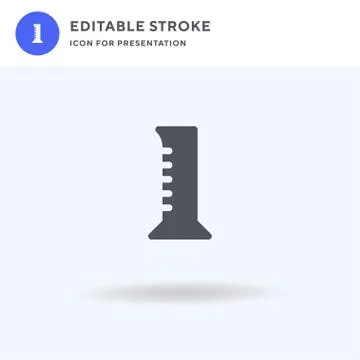 Flask icon vector, filled flat sign, solid pictogram isolated on white, logo Stock Illustration