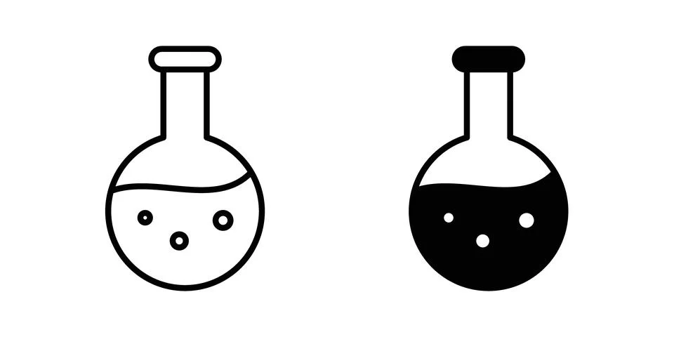 Flask icon vector, symbol, logo illustrations Stock Illustration