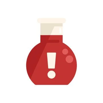 Flask idea icon flat vector. Creative solution Stock Illustration