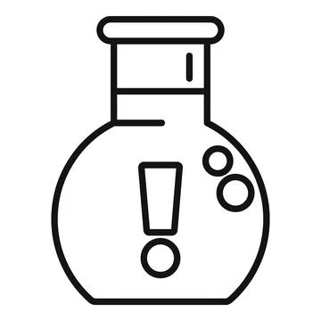 Flask idea icon outline vector. Creative solution Stock Illustration