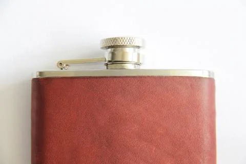 Flask isolated on white Stock Photos