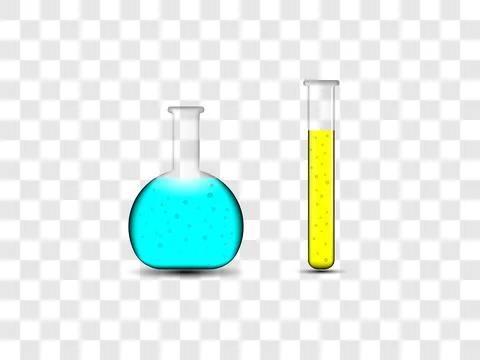 Flask, laboratory, chemistry set. Vector illustration. Stock Illustration