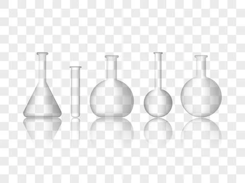 Flask, laboratory, chemistry set. Vector illustration. Stock Illustration