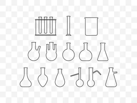 Flask, laboratory icon. Vector illustration, flat design. Stock Illustration