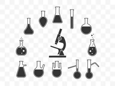 Flask, laboratory icon. Vector illustration, flat design. Иллюстрация
