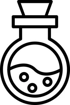 Flask Line Icon Design Stock Illustration