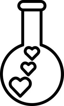 Flask Line Icon Design Stock Illustration