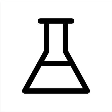 Flask line icon vector illustration isolated on white background Stock Illustration