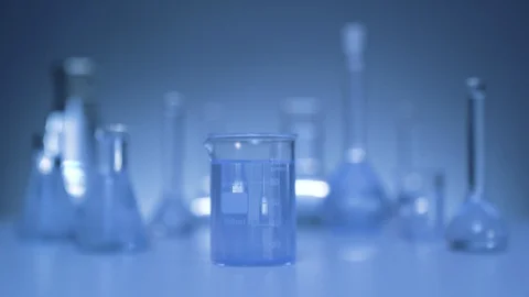 Flask with liquid Stock Footage 104369659